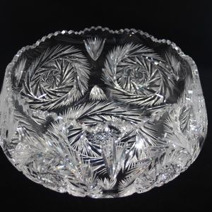 Cut Glass Salad Bowl - Beautiful serving piece.